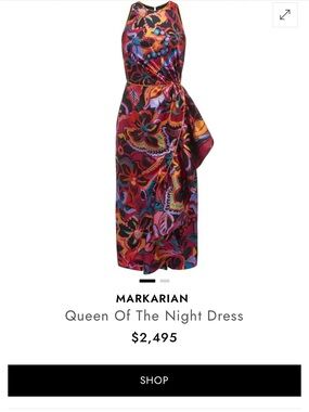 Markarian Vibrant Floral Halter Midi Dress - Pink, Red, Blue, Orange